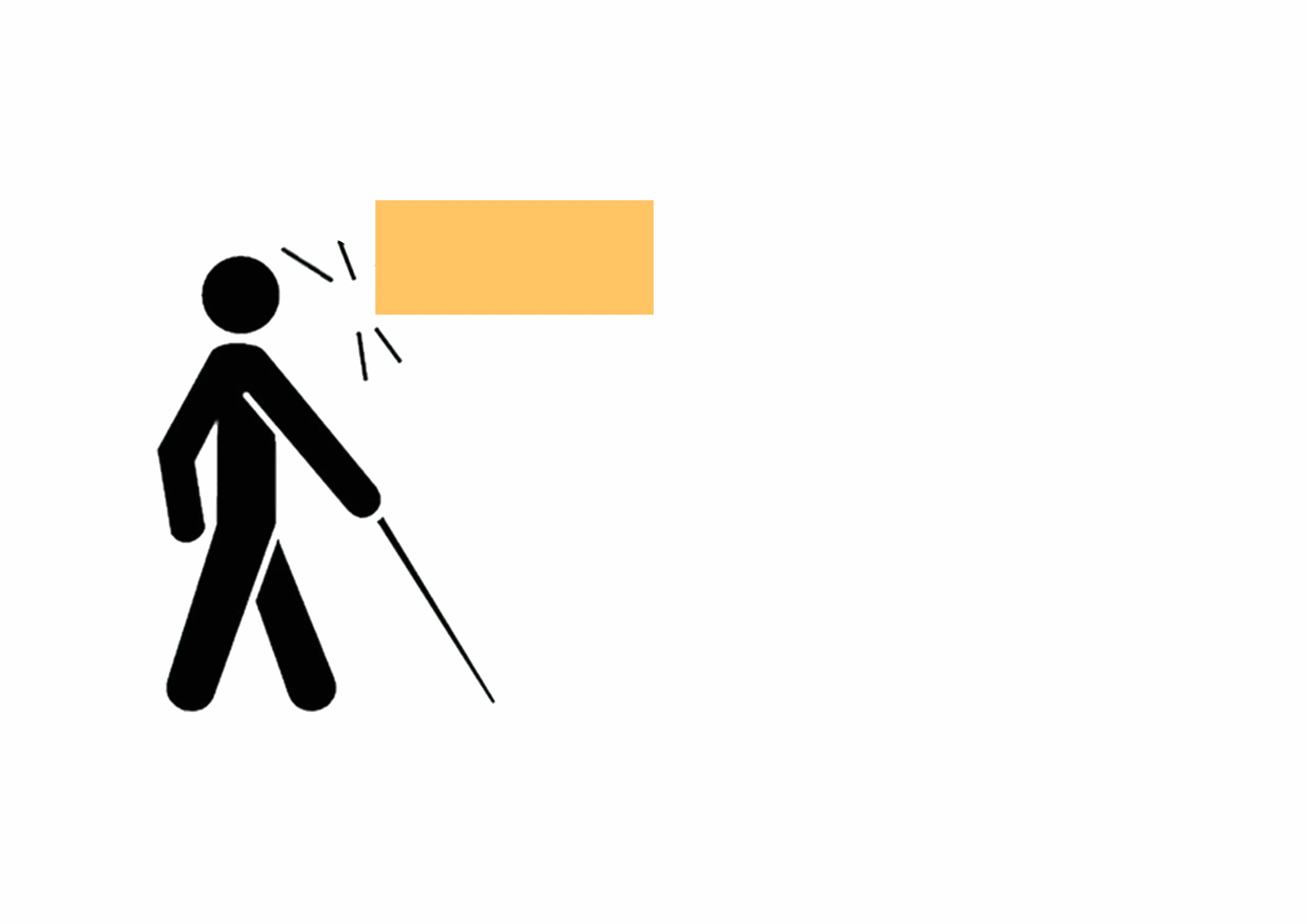 Obstacle-3 Existing white canes cannot detect overhangs.