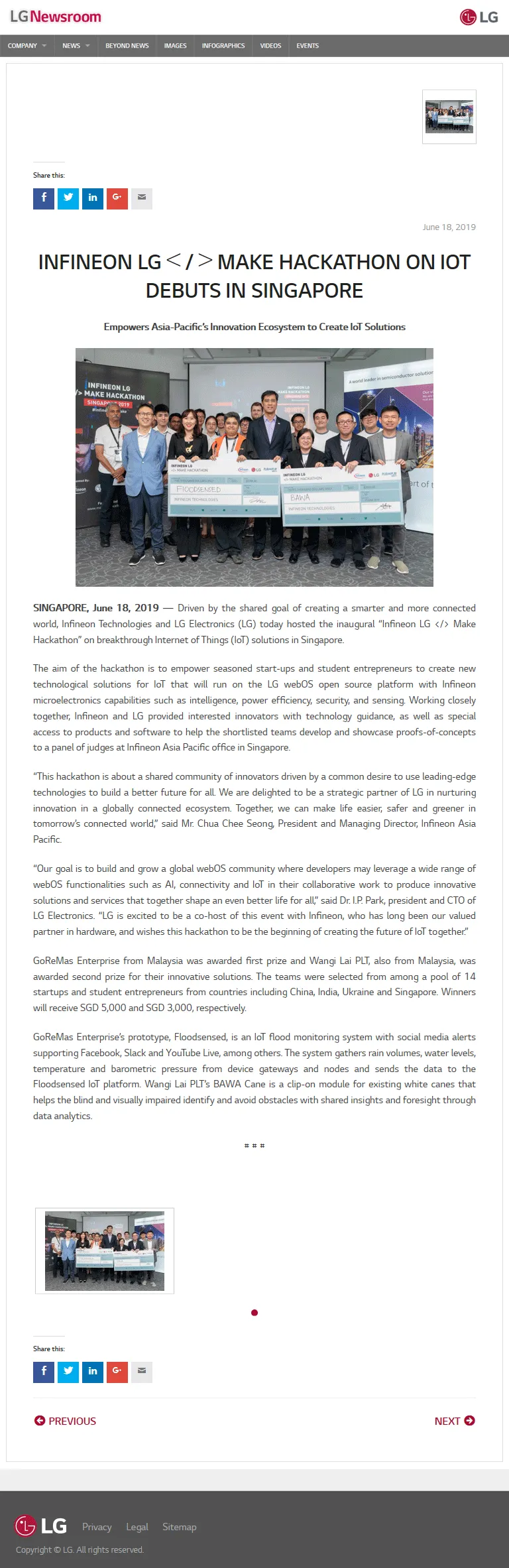 BAWA Tech blog: LG Newsroom - BAWA Cane awarded for breakthrough Internet of Things (IoT) solution BAWA Tech blog: LG Newsroom - BAWA Cane awarded for breakthrough Internet of Things (IoT) solution